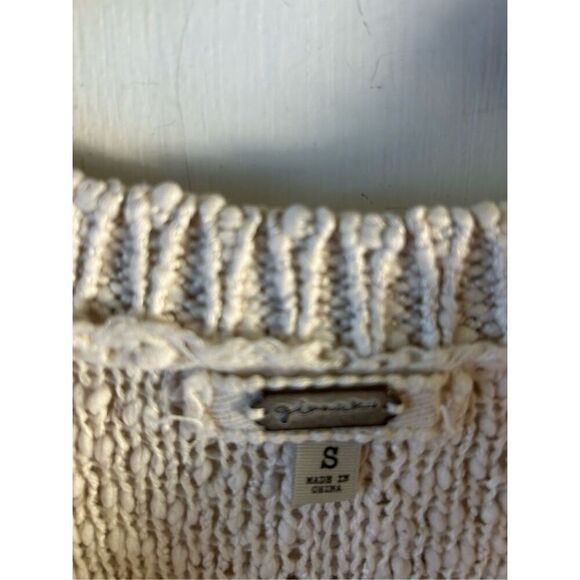 Gimmicks BKE Piereced Fringe Festival cream colored sweater small rn#158262 (sol - Picture 3 of 8